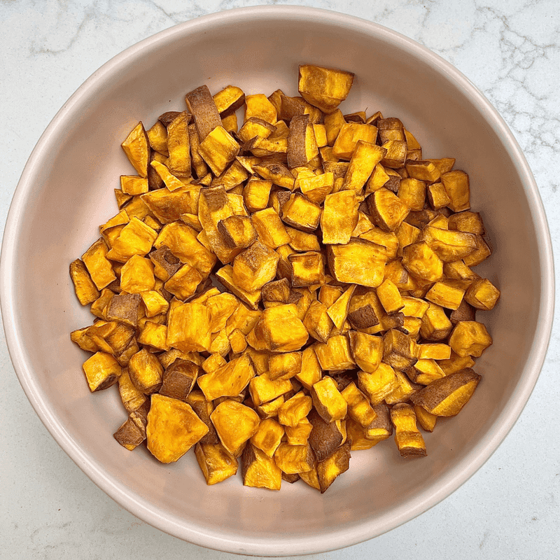Roasted Sweet Potato Cubes