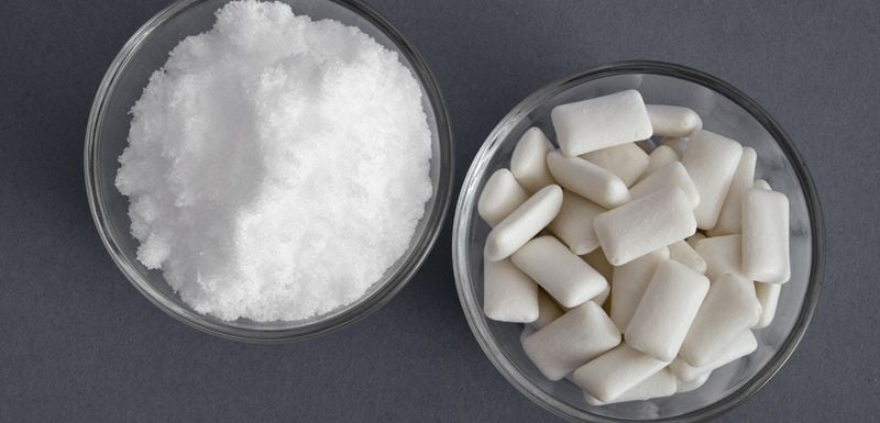 Xylitol (in sugar-free gum/candy)